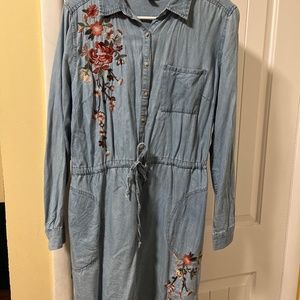 Chambray denim dress